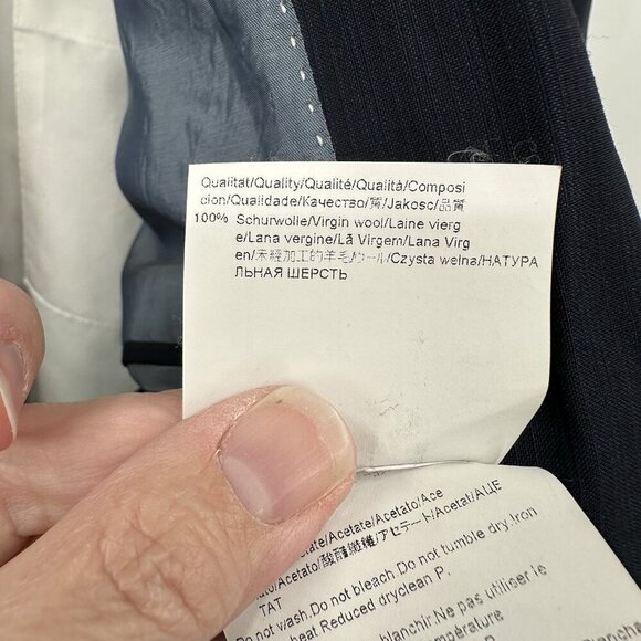 HUGO BOSS jacket blazer sport coat pasolini/movie 100% wool navy blue 46L - Picture 8 of 8